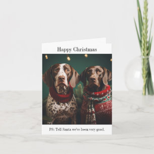 Pointer Dogs Christmas Card