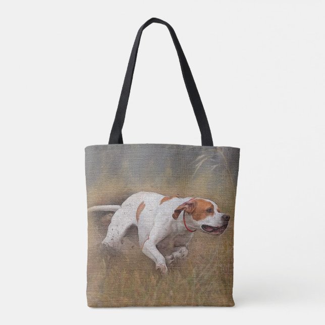 Pointer,  Hunting  Tote Bag (Back)