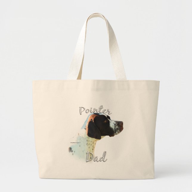 Pointer (liver) Dad 2 Large Tote Bag (Front)