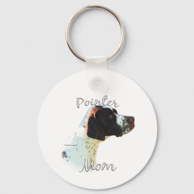 Pointer (liver) Mum 2 Key Ring (Front)
