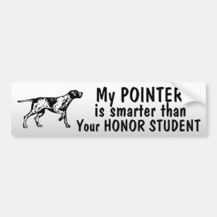 Pointer logo - Smarter than honour student -funny Bumper Sticker
