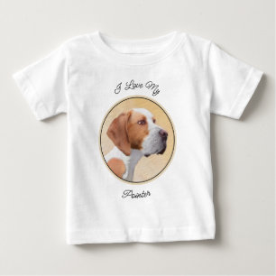 Pointer Painting - Cute Original Dog Art Baby T-Shirt