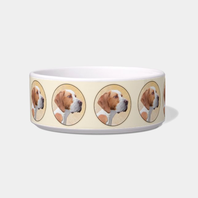 Pointer Painting - Cute Original Dog Art Bowl (Left)