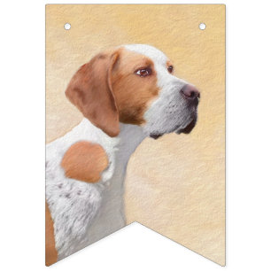 Pointer Painting - Cute Original Dog Art Bunting