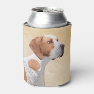 Pointer Painting - Cute Original Dog Art Can Cooler