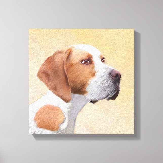 Pointer Painting - Cute Original Dog Art Canvas Print (Front)