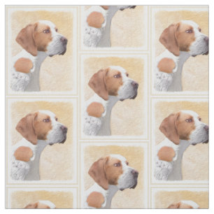 Pointer Painting - Cute Original Dog Art Fabric