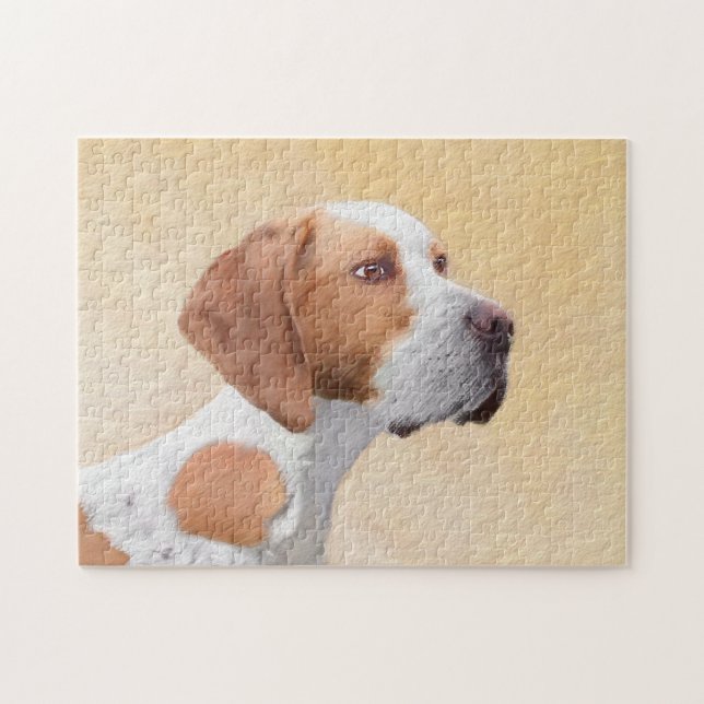 Pointer Painting - Cute Original Dog Art Jigsaw Puzzle (Horizontal)