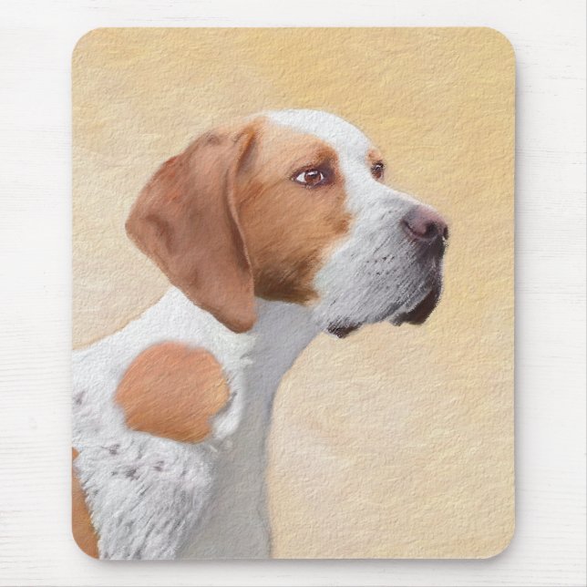 Pointer Painting - Cute Original Dog Art Mouse Mat (Front)