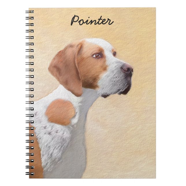 Pointer Painting - Cute Original Dog Art Notebook (Front)