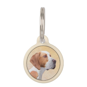 Pointer Painting - Cute Original Dog Art Pet Tag