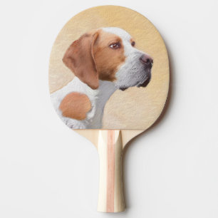 Pointer Painting - Cute Original Dog Art Ping Pong Paddle