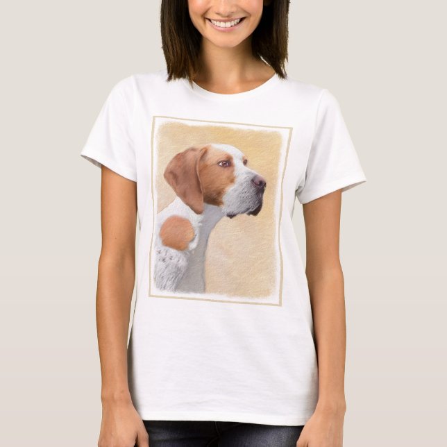 Pointer Painting - Cute Original Dog Art T-Shirt (Front)