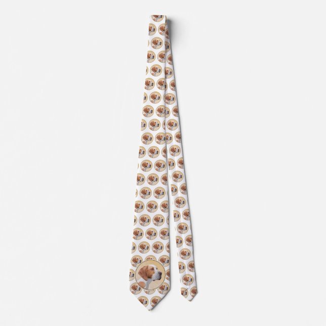Pointer Painting - Cute Original Dog Art Tie (Front)