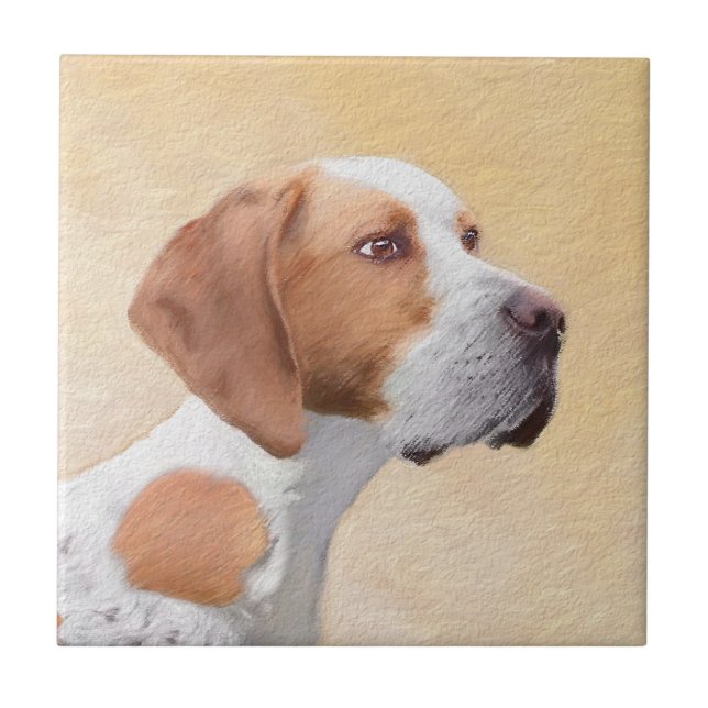 Pointer Painting - Cute Original Dog Art Tile (Front)
