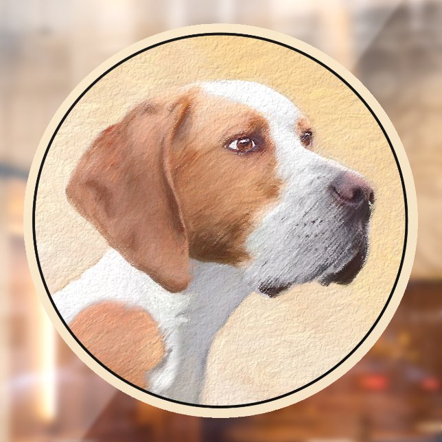 Pointer Painting - Cute Original Dog Art Window Cling (Sheet 2)