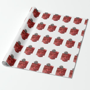 Pointer Puppy Christmas Gift Wrapping Paper