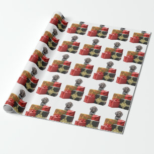 Pointer Puppy Christmas Gifts Wrapping Paper