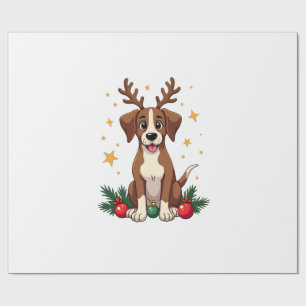 Pointer Reindeer Ears Wrapping Paper