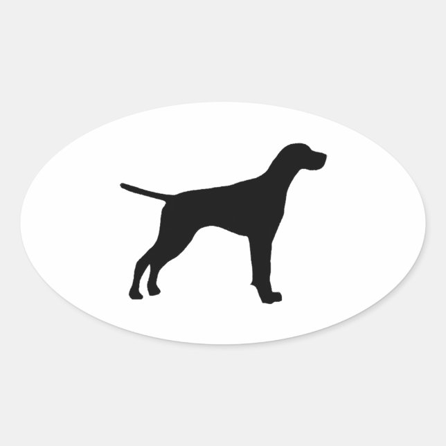 pointer silhouette oval sticker (Front)