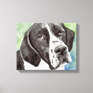 Pointer Watercolor Canvas Art