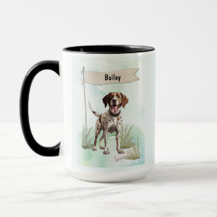 Pointer Watercolor Personalised Dog Mug