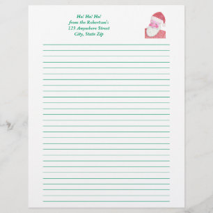 Pointillism Santa Claus Christmas Letterheads Customised Letterhead