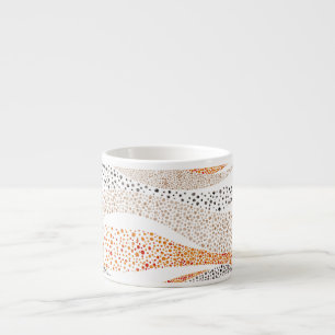 Pointillism Wavy Polka: Cute Doodle Textile Espresso Cup