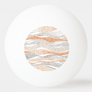 Pointillism Wavy Polka: Cute Doodle Textile Ping Pong Ball