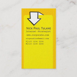 Pointing Arrow Corporate Administrative Designer Business Card