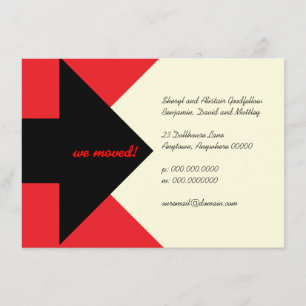 Pointing Arrow Moving Announcement and Invitation