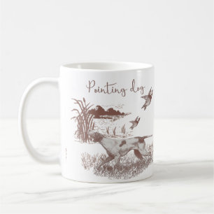 Pointing dog coffee mug