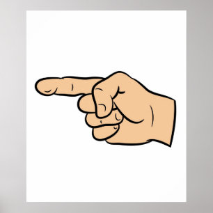Pointing Finger Poster