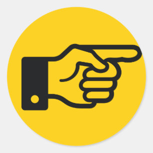 Pointing Finger (Yellow) Sticker