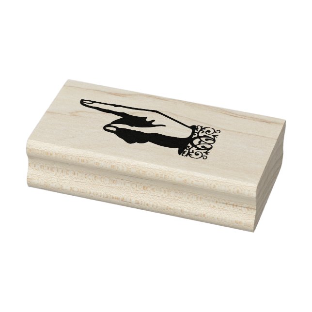 Pointing Hand Wood Art Stamp (Stamp)