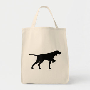 Pointing Pointer Dog Breed Silhouette Tote Bag