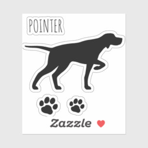 Pointing Pointer Dog Silhouette Canine Vinyl Stick