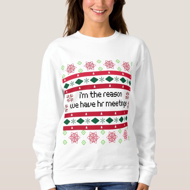 Pointless Meeting Survivor Ugly Sweater -  (Front)
