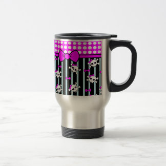 Points and dead heads, patterns travel mug