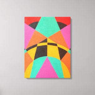 Points of Green Balance Modern Canvas Print
