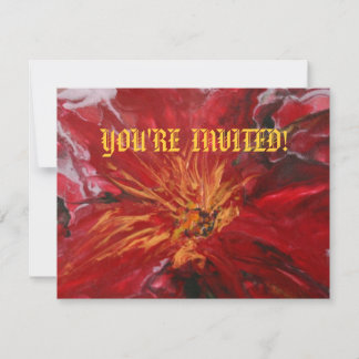 "POINTSETTIA" invitation