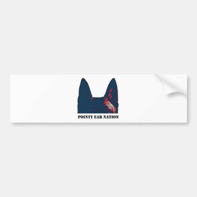 Pointy Ear Nation Bumper Sticker (Front)