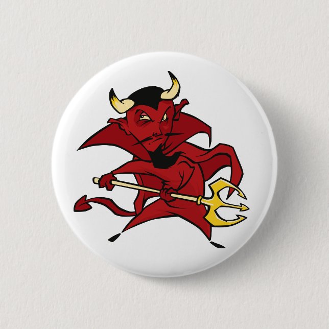 Pointy Red Devil 6 Cm Round Badge (Front)