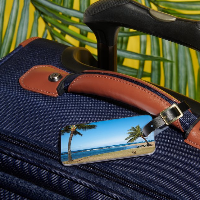 Po'ipu Beach, Kaua'i Keepsake Luggage Tag (Front Insitu 3)