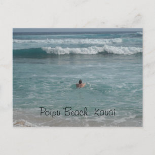 Poipu Beach Kauai Postcard