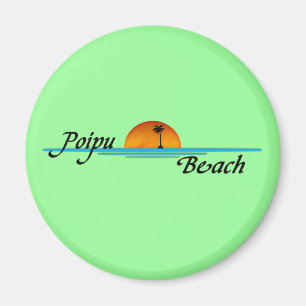 Poipu Beach Sunset Magnet
