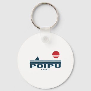 Poipu Hawaii Sunset Sailboat Sunrise Summer Ocean Key Ring