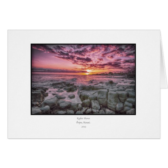 Poipu Sunset Blank Cards (Front Horizontal)