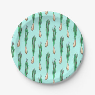 Poireau Paper Plate