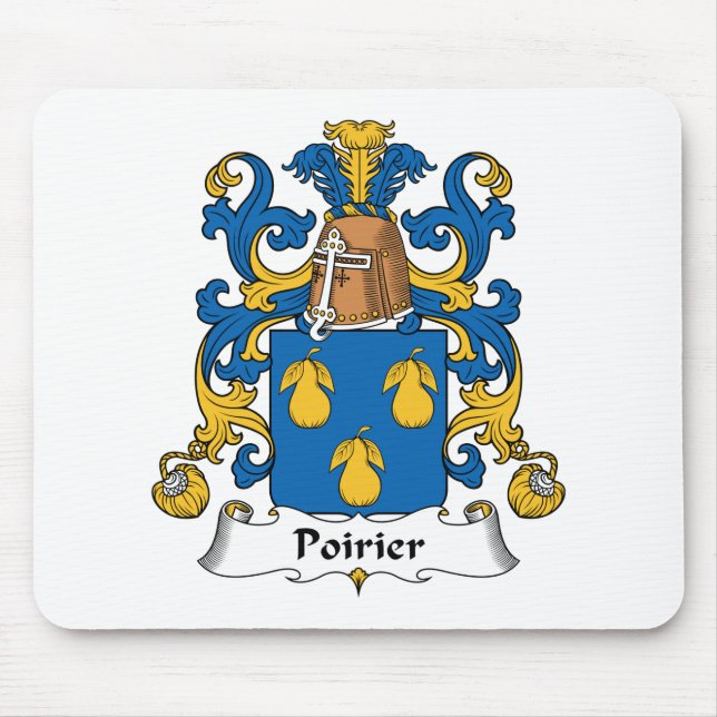 Poirier Family Crest Mouse Mat (Front)